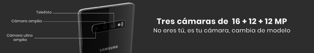La cámara del Galaxy S10 integra tres sensores de 16 + 12 + 12 megapíxeles