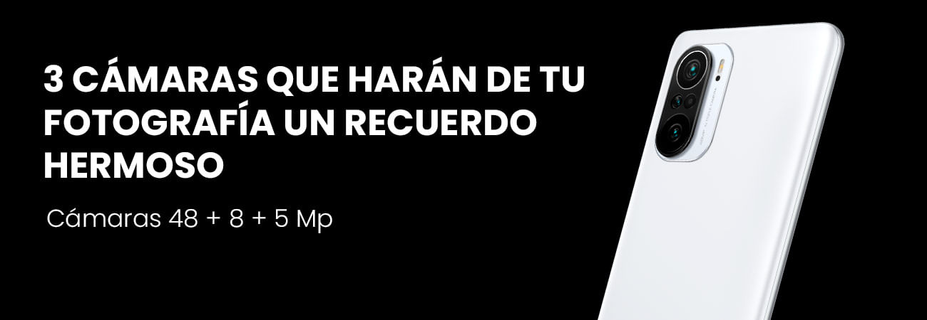 El Xioami Pocophone F3 contiene un apartado fotográfico vamos a encontrar un módulo de tres cámaras de 48 + 8 + 5 MPX
