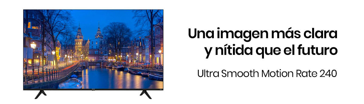 Con la Televisión Smart TV Hisense 4K Ultra HD tendrás una imagen real 4K certificada para que puedas ver tus series o peliculas favoritas con el máximo detalle, además, integra Full Array 