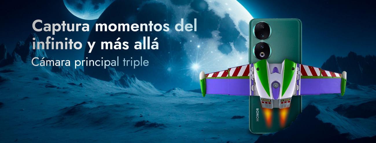 El Honor 90 cuenta con tres camaras muy potentes de hasta 200 MP con camara ultra angular, 12 MP macro y 2 MP de profundidad para que tengas fotos y videos con una calidad de otro mundo.