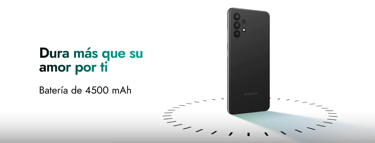 El Samsung galaxy A32 cuenta con una batería de 500 mAh de larga duración