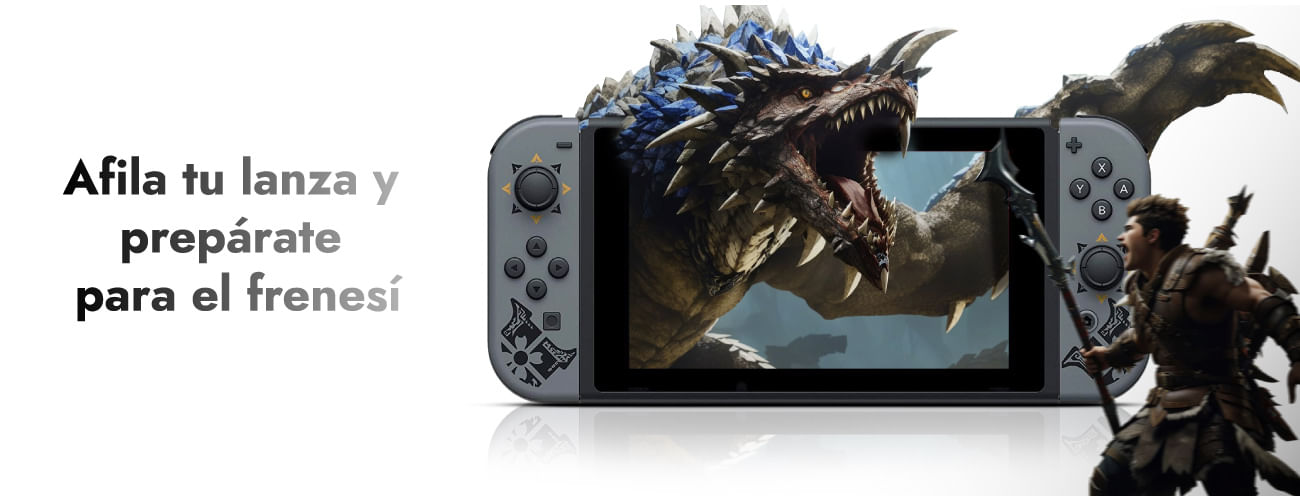 Con la Nintendo Switch edicion Monster Hunter Rise te sentiras un autentico cazador de bestias y tal vez te convertiras en leyenda si sobrevives al frenesi.