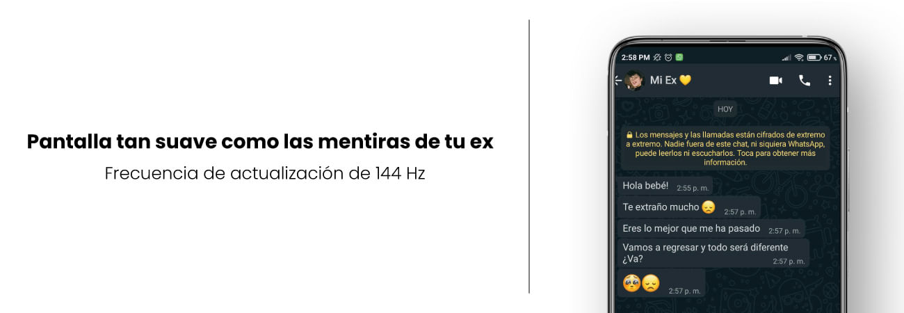 xiaomi mi 10t pantalla ultra suave, ya que tiene una frecuencia de actualización de 144 Hz