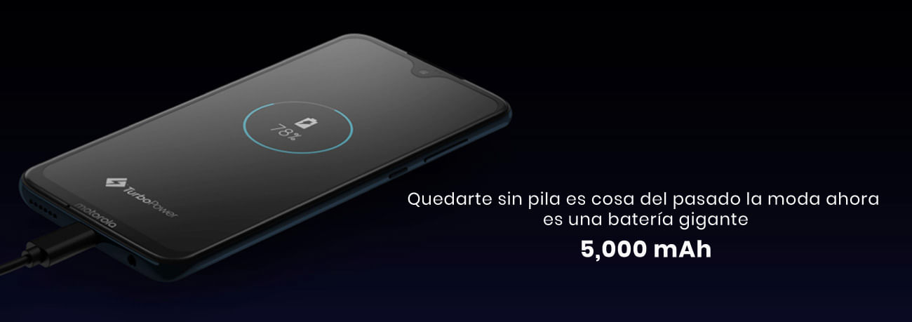 EL Moto E7 cuenta con una batería enorme de 5,000 mAh, con ella puedes darle un uso más activo sin preocuparte porque quedarte sin pila