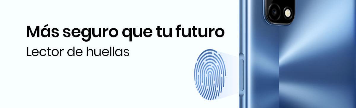 El Realme 7 viene con un lector de huellas, de esta forma te aseguras que solo tú tendrás acceso a la misma