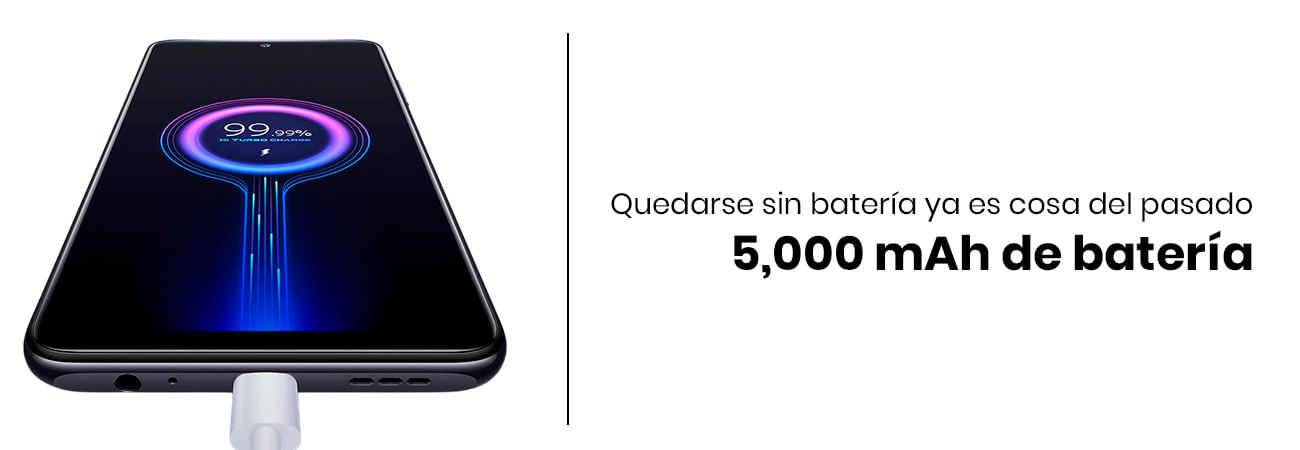El Redmi Note 10 integra una batería de 5000 mAh así que podrás pasar horas viendo videos sin que tu batería se agote rápido, pero eso no es lo mejor, esta chulada es compatible con carga rápida de 33