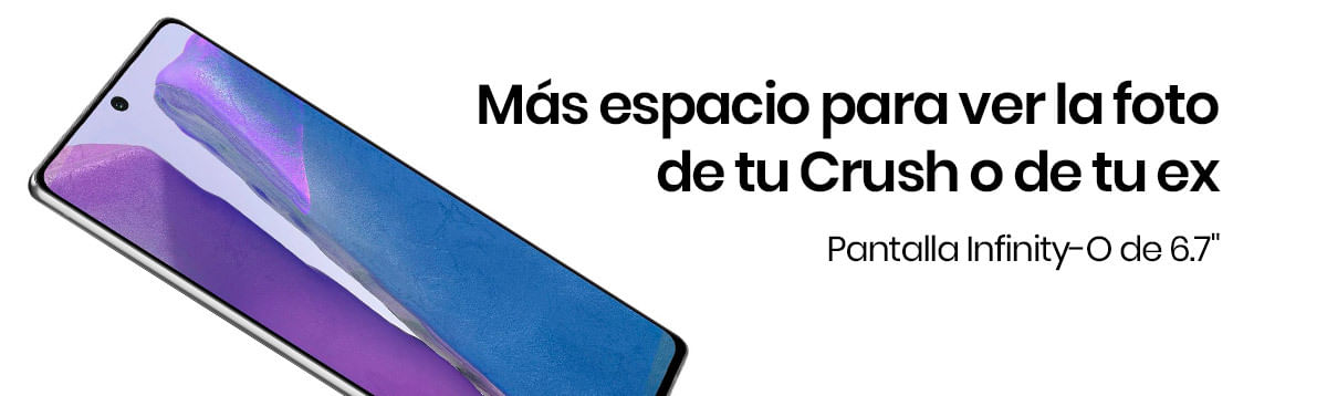 El Samsung Galaxy Note 20 cuenta con una pantalla Infinity-O de 6.7 pulgadas, o sea que no tiene notch para la cámara frontal, pero lo cambia por un pequeño hoyo donde viene la cámara y así nos da una pantalla con marcos cada vez más pequeños