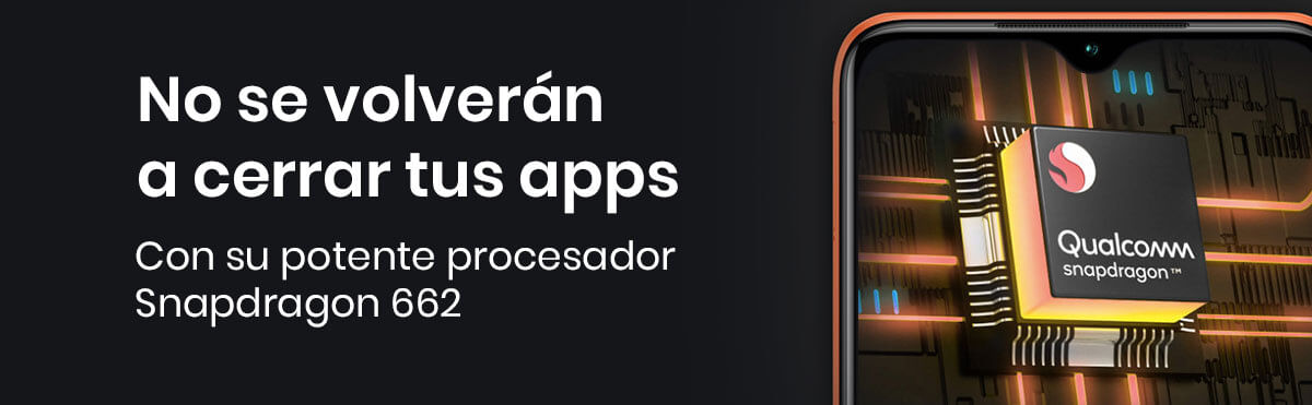 El Xiaomi Redmi 9T viene con un Snapdragon 662, con el vas a poder trabajar sin problemas corriendo aplicaciones casuales